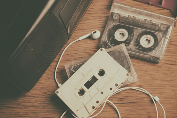 Casettes and an earphone